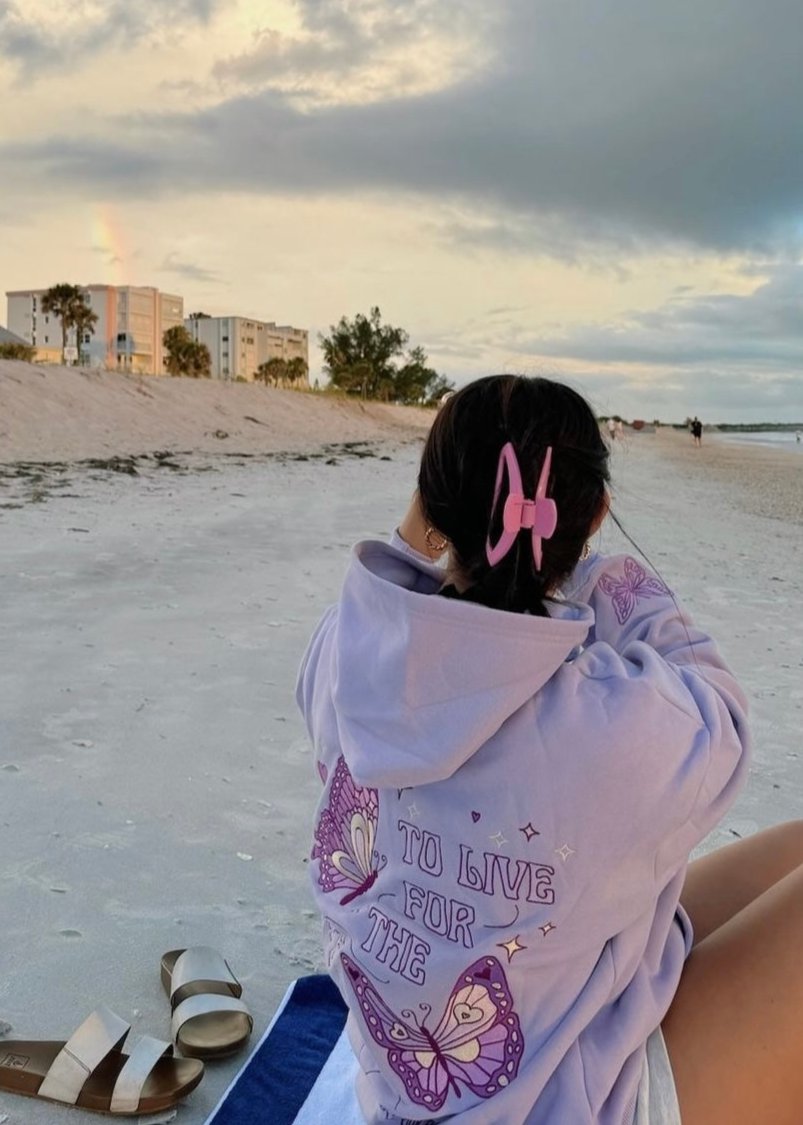„Für die Hoffnung von allem leben“ Hoodie in Lila